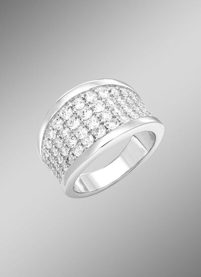 Schicker Damenring mit Zirkonia 