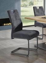 St&uuml;hle, 4er-Set, mit Cordbezug ANTHRAZIT