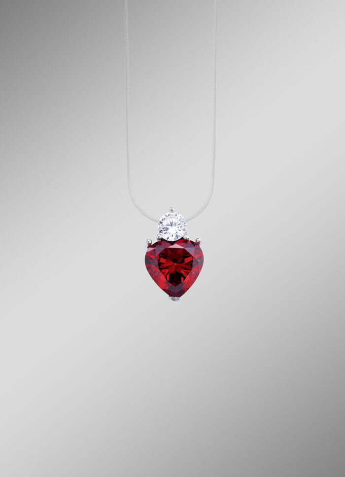 Romantischer Herz-Anhänger mit Zirkonia 