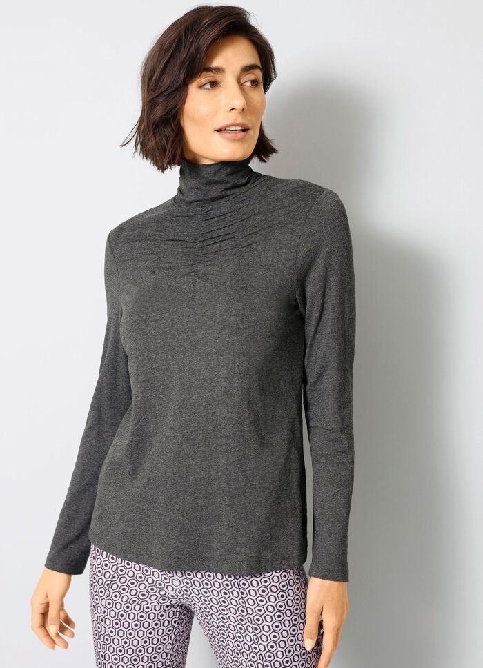 Shirt mit Raffungen in 5 Farben 