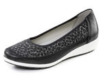 ELENA EDEN, bequeme Damen-Ballerinas, Weite G, mit herausnehmbarem Fußbett SCHWARZ