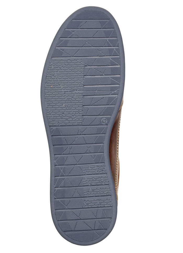 GINO GALANTE, klassische Herren-Schnürschuhe, mit blauem Besatz COGNAC