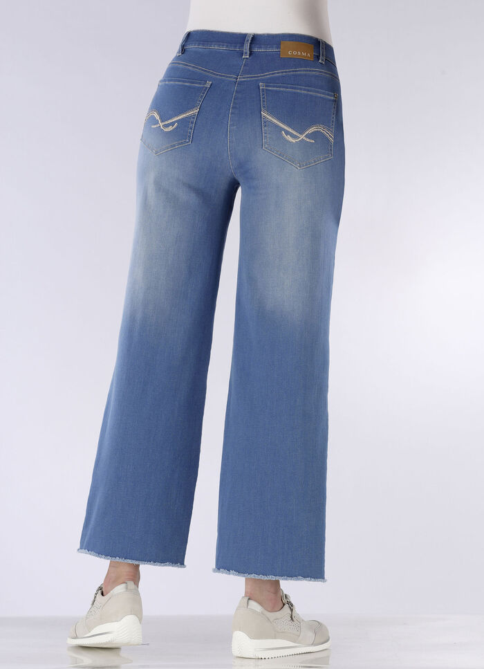 Jeans mit modischer Beinweite JEANSBLAU