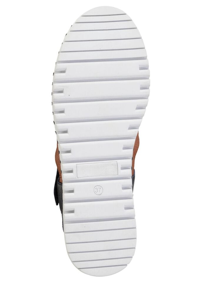 ELENA EDEN Sandale aus genarbtem Nappaleder 