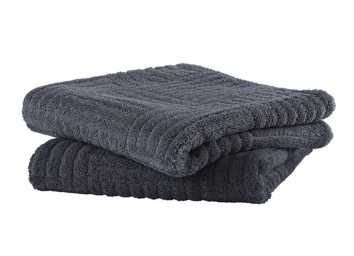 Flauschig weiche Frottier-Serie mit Hoch-Tief-Struktur ANTHRAZIT