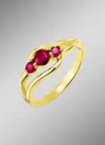 Damenring mit echt Rubin 