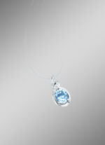 Moderner Anh&auml;nger mit Blautopas und echt Wei&szlig;topas 