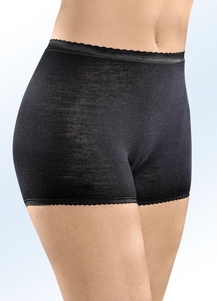 Con-ta Zweierpack Schlüpfer mit elastischen Abschlüssen SCHWARZ