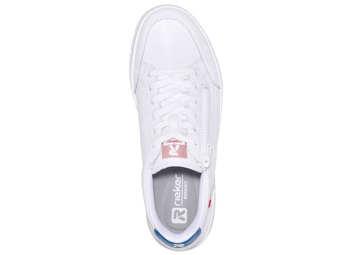 Rieker Schn&uuml;r-Sneaker aus Nappaleder WEISS
