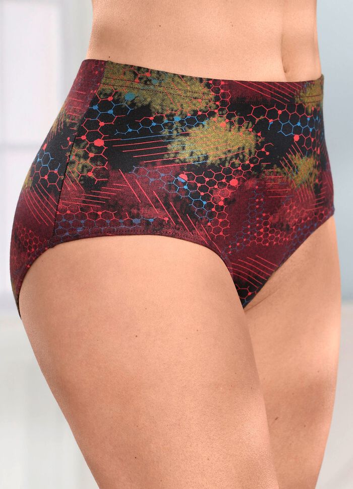 Viererpack Slips mit buntem Druckdessin 