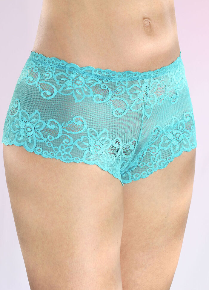 Dreierpack Pants aus Elastikspitze 