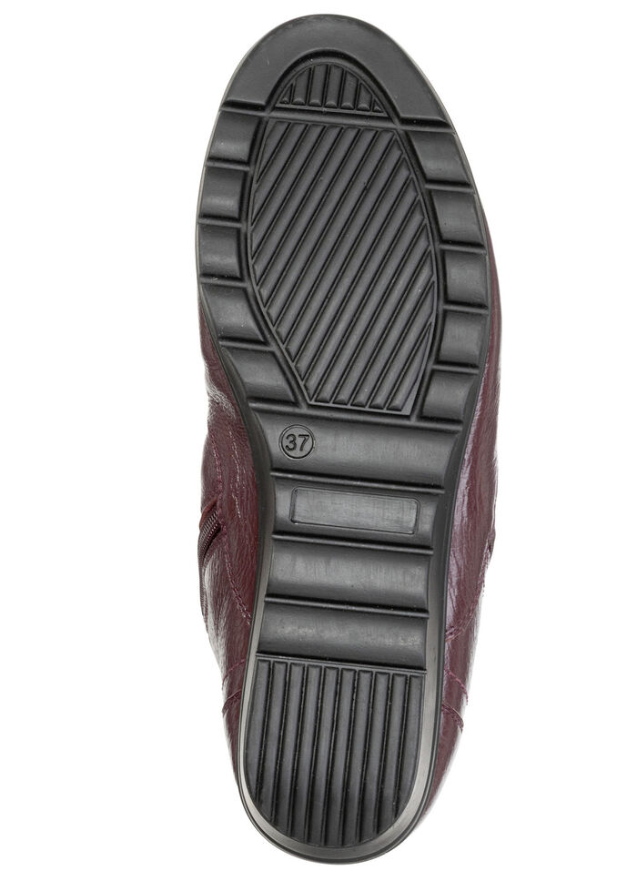 ELENA EDEN, gefütterte Damen-Stiefeletten, Winterschuhe, Weite G, mit Reißverschluss BORDEAUX