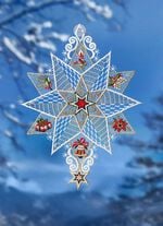 Fensterbild aus Plauener Spitze 