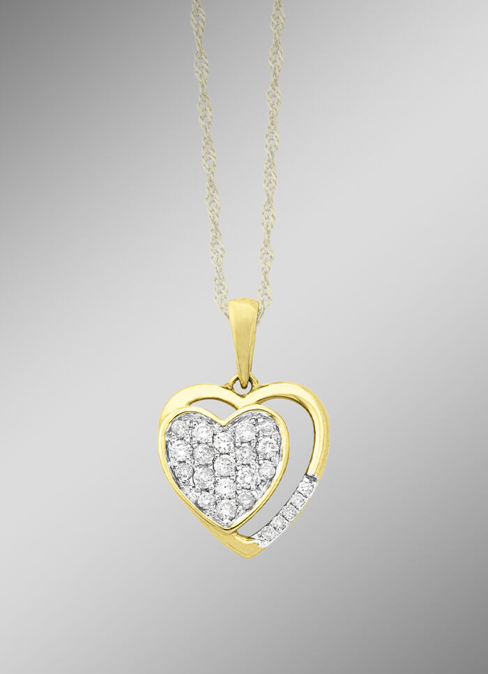 Funkelnder Herz Anh&auml;nger 