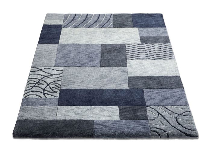 Handgearbeitete Teppiche aus 100% Schurwolle ANTHRAZIT