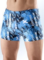 Badehose in höherer Kastenform mit Reißverschlusstasche 