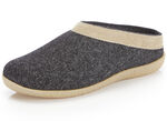 Laurina Wollfilz-Pantoffel mit Velours-Besatz ANTHRAZIT