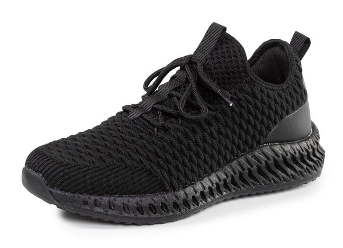 Schn&uuml;r-Sneaker aus strukturiertem Textilmaterial 