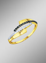 Feiner Damenring mit synth. Zirkonia 