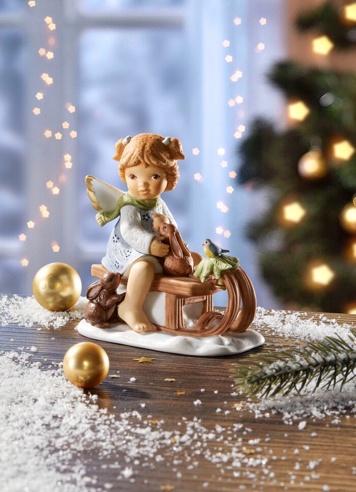 Engel auf Schlitten aus der "Nina & Marco"-Serie  