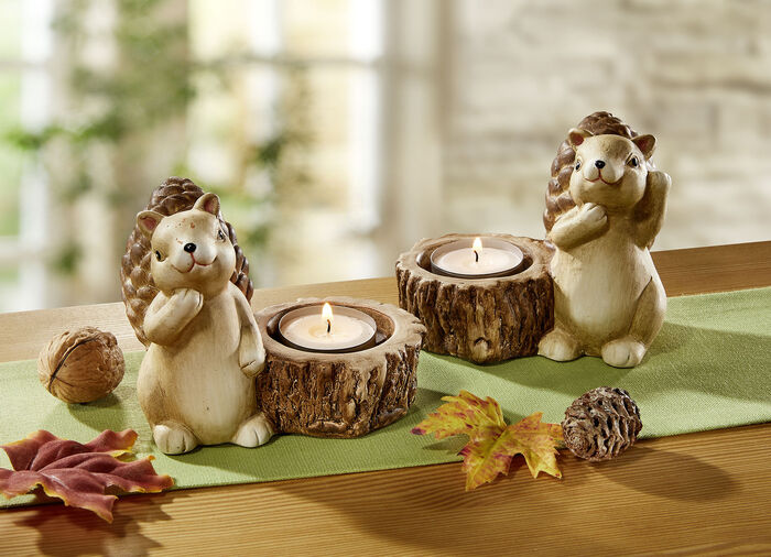 Teelichthalter aus Terrakotta, 2er-Set 