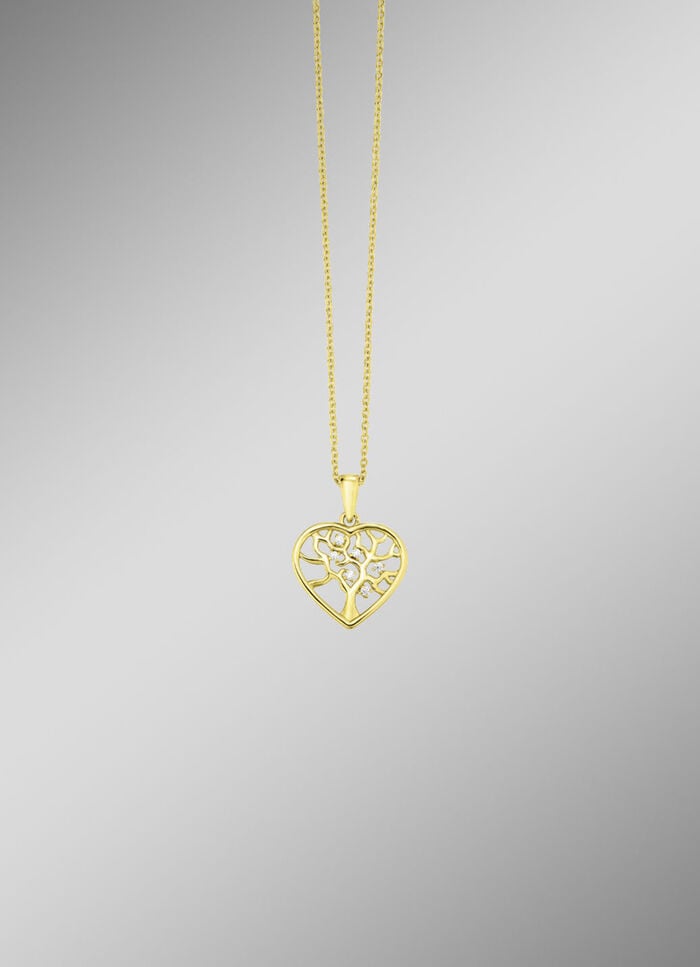 Vergoldeter Anhänger mit Zirkonia 