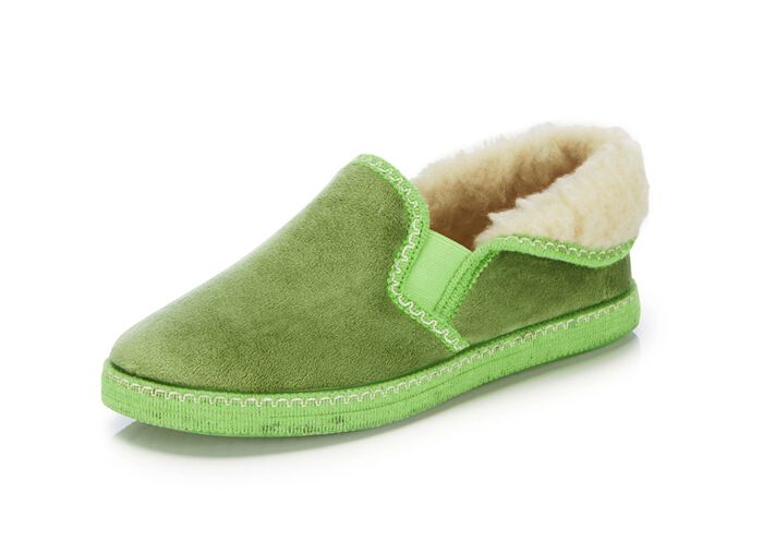 Laurina, warme Damen-Hausschuhe, mit Gummizug 