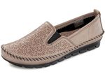 Gemini Mokassin-Slipper mit Zierpr&auml;gung TAUPE
