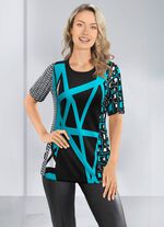 Allover gemustertes Shirt in 2 Farben  