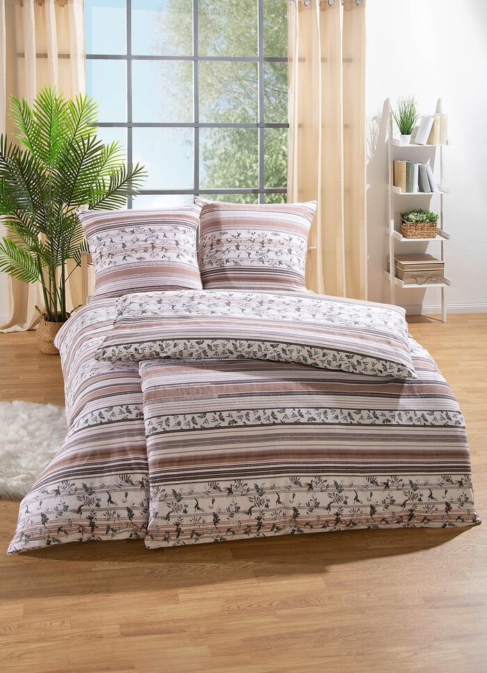 Beidseitig bedruckte Bettwäsche-Garnitur von Janine 