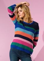 Pullover in Blockringeldessin 