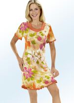 Nachthemd, Kurzarm mit V-Ausschnitt 