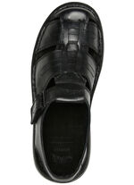 Sandale mit verstellbarer Klettspange SCHWARZ