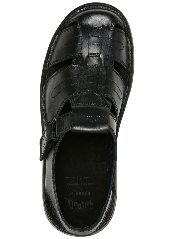 Sandale mit verstellbarer Klettspange SCHWARZ