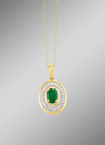 Anh&auml;nger mit Smaragd und Diamanten 