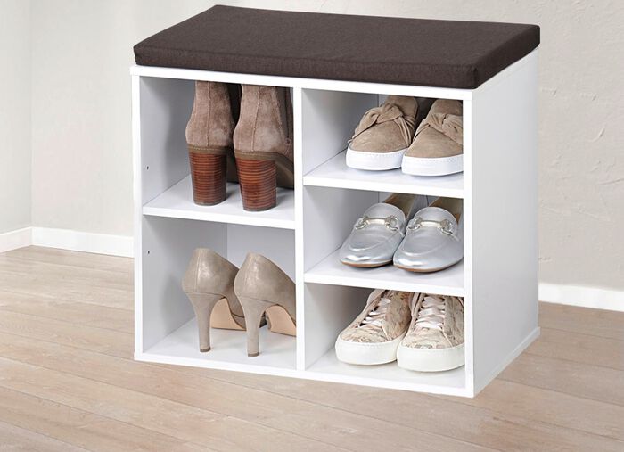 Schuhbank mit Sitzkissen 