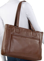 Laurina, Tasche, Damen, mit zwei Umhängeriemen COGNAC