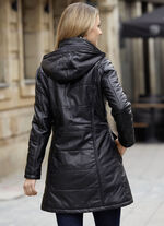 Lederkurzmantel von &bdquo;Caminari&ldquo; SCHWARZ