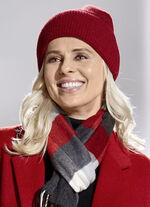 Trendige Damen-Mütze, mit breitem Umschlag BORDEAUX