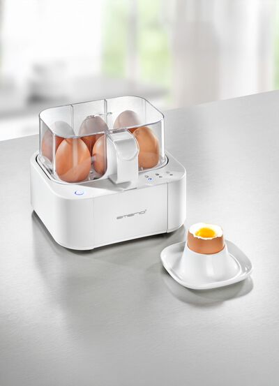 Eierkocher mit Lichtsignal und Sprachausgabe 