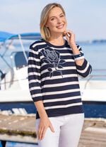 Pullover mit Rosenmotiv 