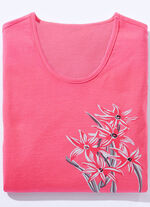 Nachthemd mit platziertem Druck und kurzen &Auml;rmeln 