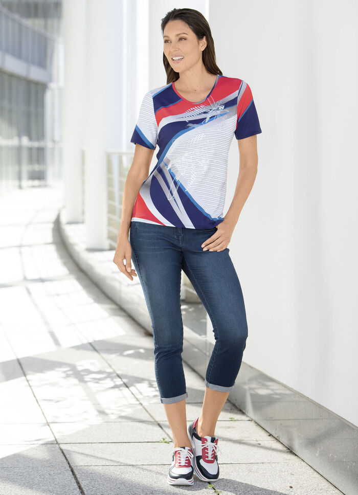 Jeans mit Push-up-Effekt DUNKELBLAU