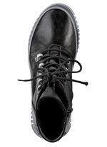 Gemini Schnür-Bootie aus weichem Rind-Nappaleder SCHWARZ