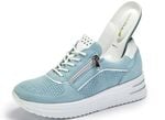 Waldl&auml;ufer Sneaker mit Lackeins&auml;tzen HELLBLAU