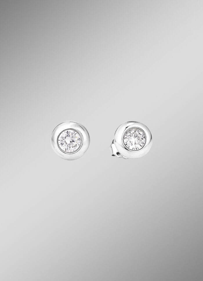 Elegante Ohrstecker mit synth. Zirkonia 