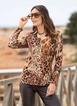 Poloshirt mit kurzer Knopfleiste 