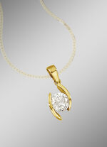 Solitäranhänger mit Brillant 