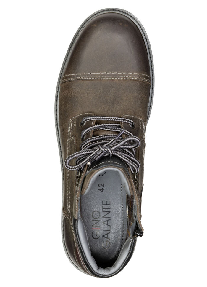 GINO GALANTE, klassische Herren-Stiefeletten, mit Reißverschluss TABAKBRAUN