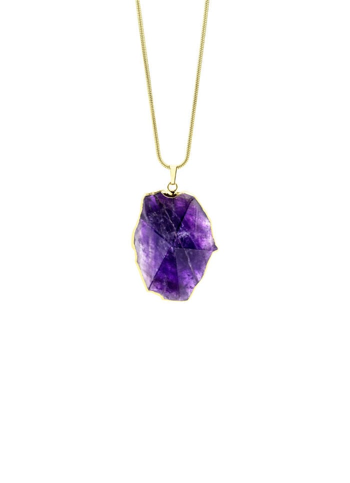 Echt Amethyst Anhänger mit Kette 